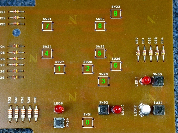 Korg M1 Numeric Keypad Switch Identification