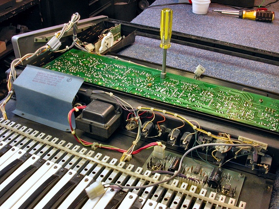 Removing the Micromoog's Main Board