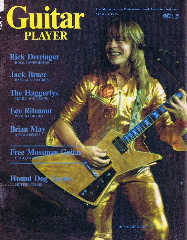 Guitar Player Magazine Cover, Aug 1975, featuring Rick_Derringer