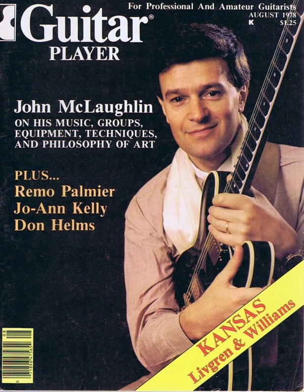 Guitar Player Magazine Cover, Aug 1978, featuring John McLaughlin