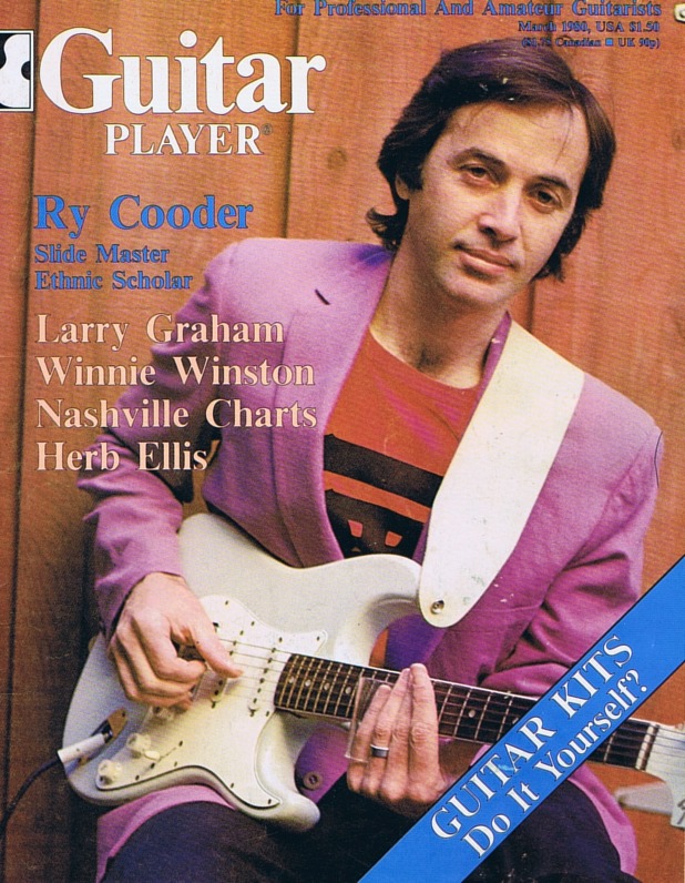 Guitar Player Magazine Cover, Mar 1980, featuring Ry Cooder
