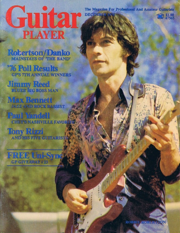 Guitar Player Magazine Cover, Dec 1976, featuring Robbie Robertson