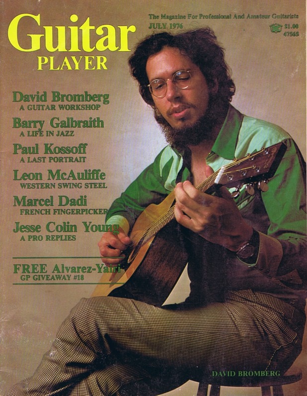 Guitar Player Magazine Cover, Jul 1976, featuring David Bromberg