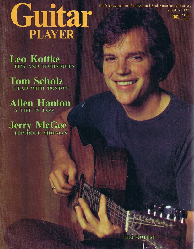 Guitar Player Magazine Cover, Aug 1977, featuring Leo Kottke