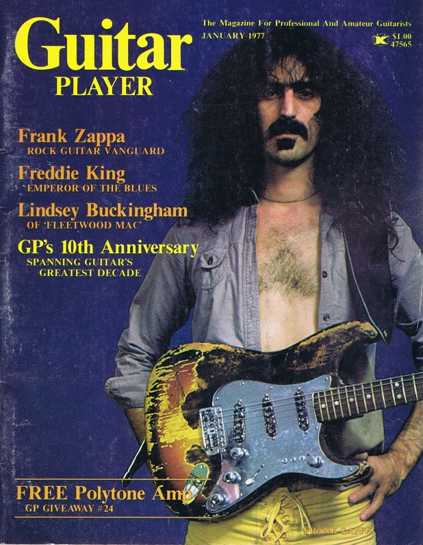 Guitar Player Magazine Cover, Jan 1977, featuring Frank Zappa