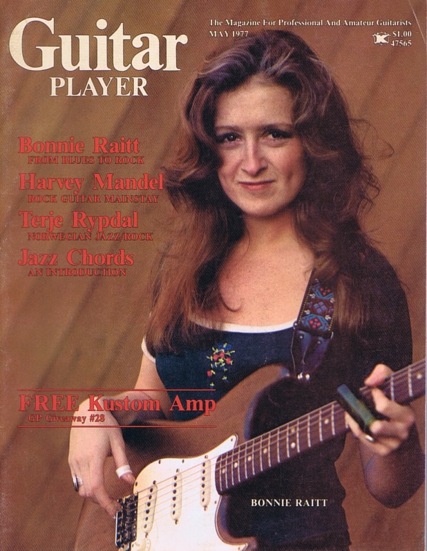Guitar Player Magazine Cover, May 1977, featuring Bonnie Raitt