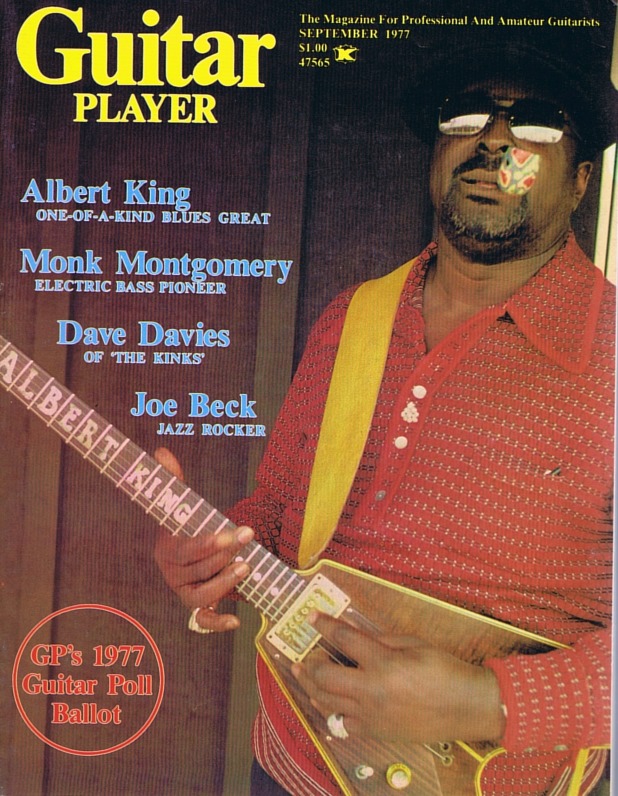 Guitar Player Magazine Cover, Sep 1977, featuring Albert King