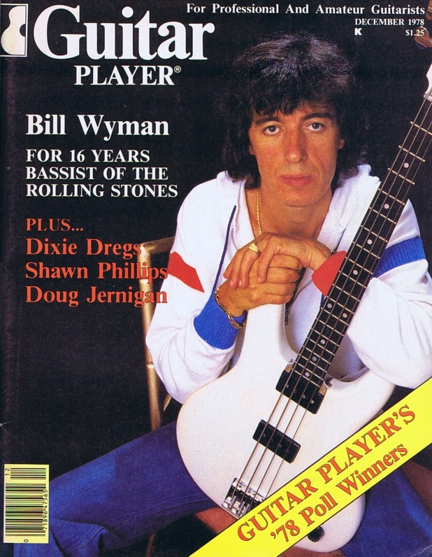 Guitar Player Magazine Cover, Dec 1978, featuring Bill Wyman