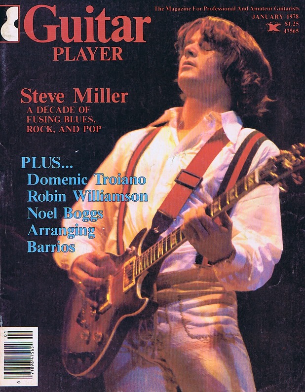 Guitar Player Magazine Cover, Jan 1978, featuring Steve Miller