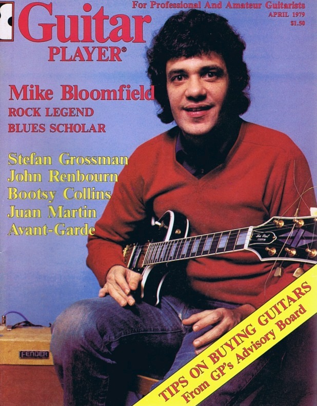 Guitar Player Magazine Cover, Apr 1979, featuring Mike Bloomfield