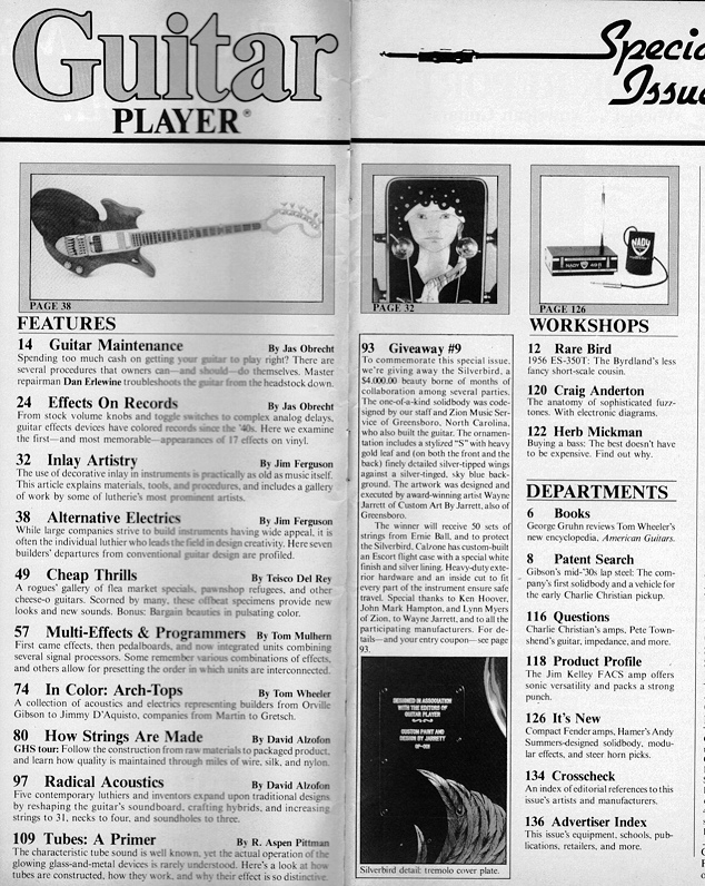 Guitar Player Magazine Contents, Jun 1983