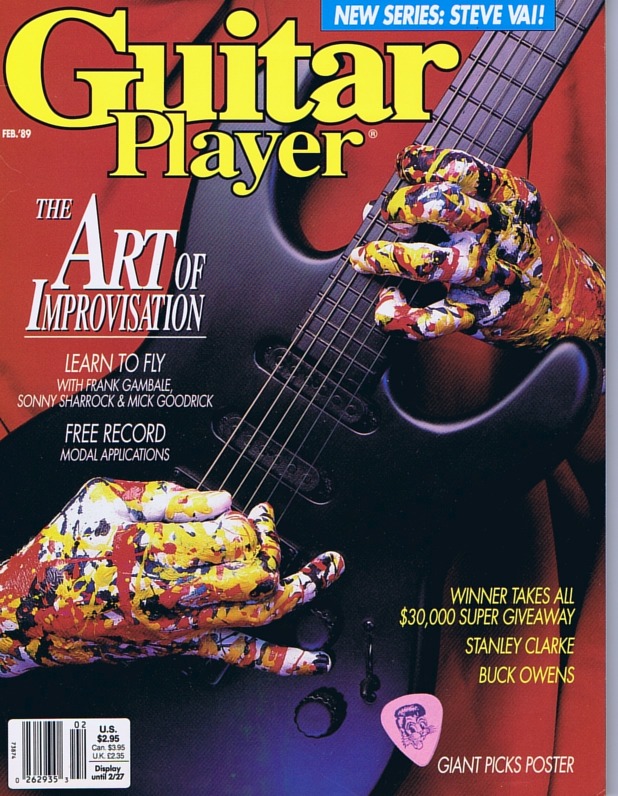 Guitar Player Magazine Cover, Feb 1989, featuring Improvisation